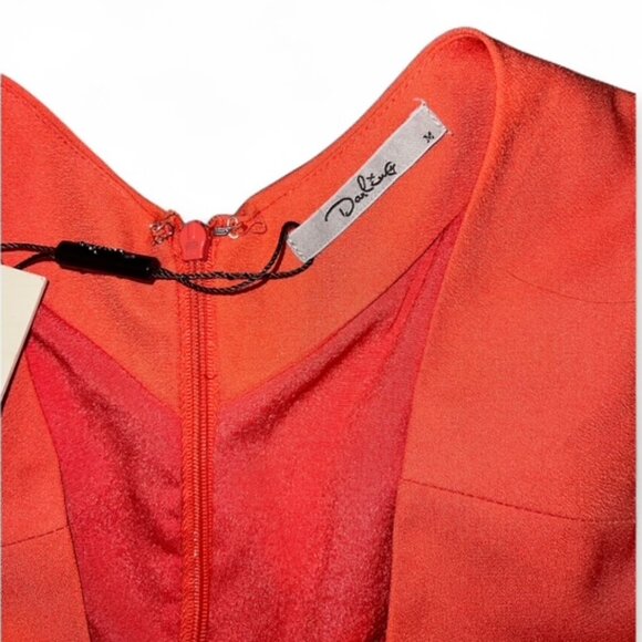 Darling London Women’s Workwear Business Coral Dress Waist Sheath Sz Medium NWT - Picture 5 of 6